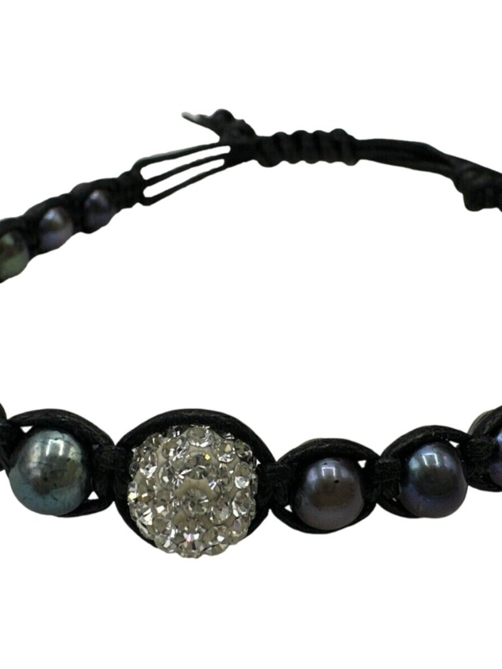 Beaded Bracelet Pull String Bead Rhinestone Adjustable Costume Jewelry Elegant